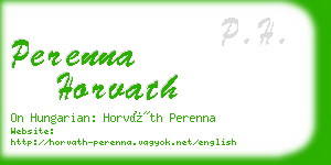 perenna horvath business card